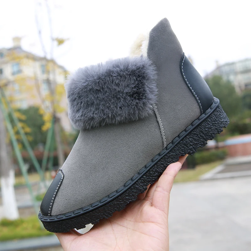 

Hot sale boots women fur snow boots fashion boots for women high quality genuine Cow Suede winter Ankle boots comfortable warm