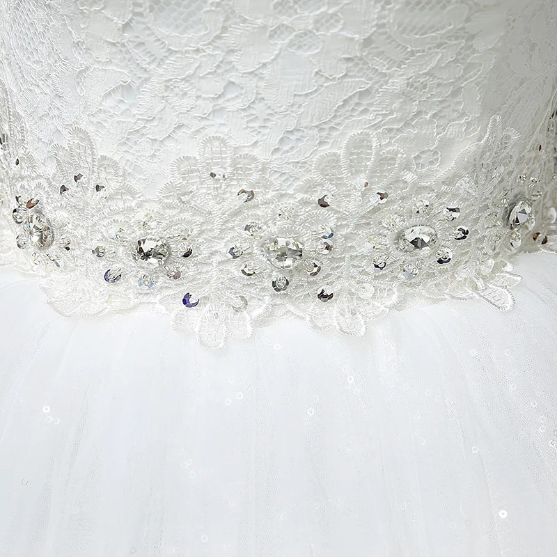 

Vestido De Novia Wedding Dress 2021 New V Neck Sleeveless Lace Flower Plus Size Lace Up Slim Princess Ball Gown Robe De Mariee