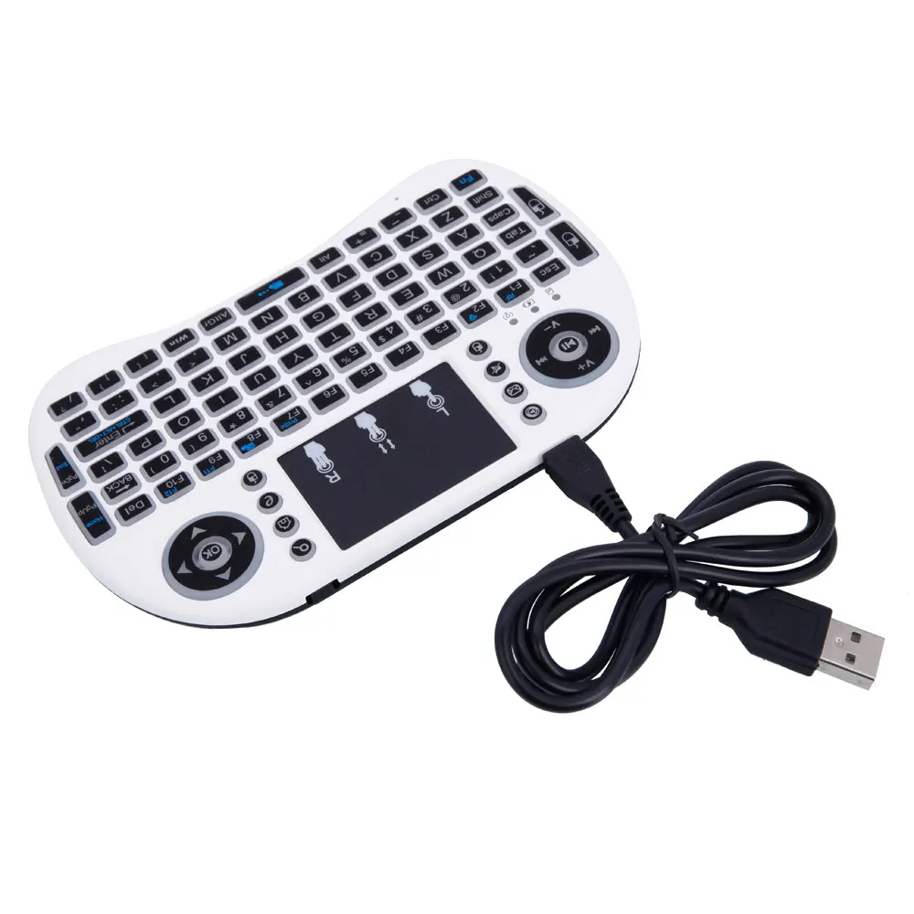 Newly MINI i8 2.4GHz 3-color Backlight Wireless Keyboard with Touchpad White 999 | Компьютеры и офис