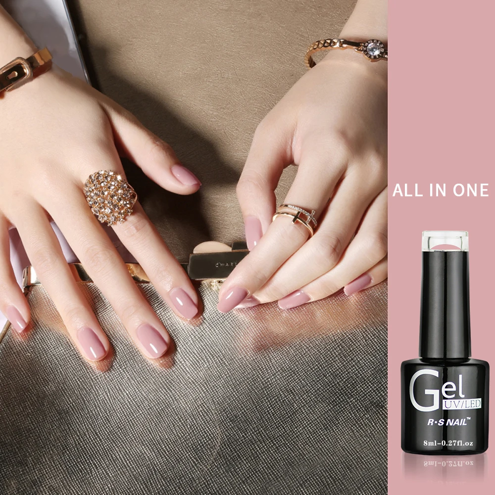 RS Nail One Step Гель для ногтей польский 120 цветов UV светодиодный 3 в 1 гель #061