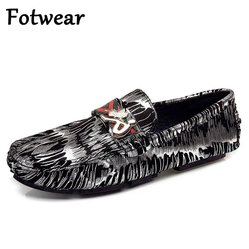 

Туфли Fotwear мужские для вождения, натуральная кожа, замша, лоферы, без застежки, плоская подошва, свадебная обувь, большие размеры