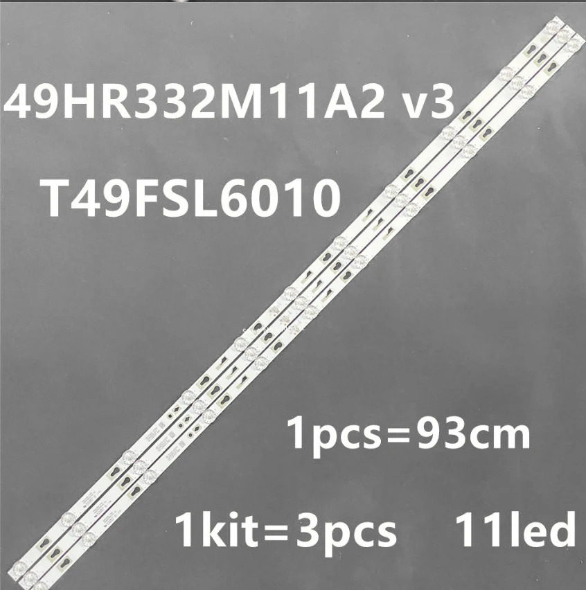 Светодиодная лента для подсветки 11 ламп Thomson T49FSL6010 Tcl 49sk6000 49hr332m11a2 49FS435 49D1200 49HR332M11A2