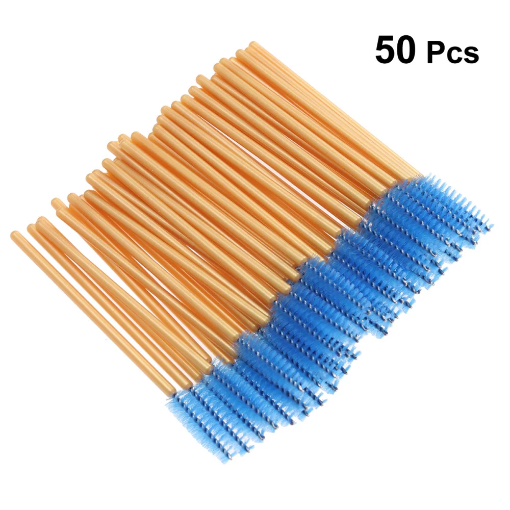 50 шт. одноразовая щетка для ресниц тушь Аппликатор Цветной кисти макияжа