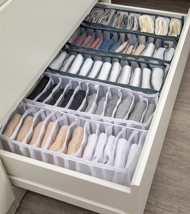 Ящик для хранения нижнего белья органайзер с несколькими сетками носков