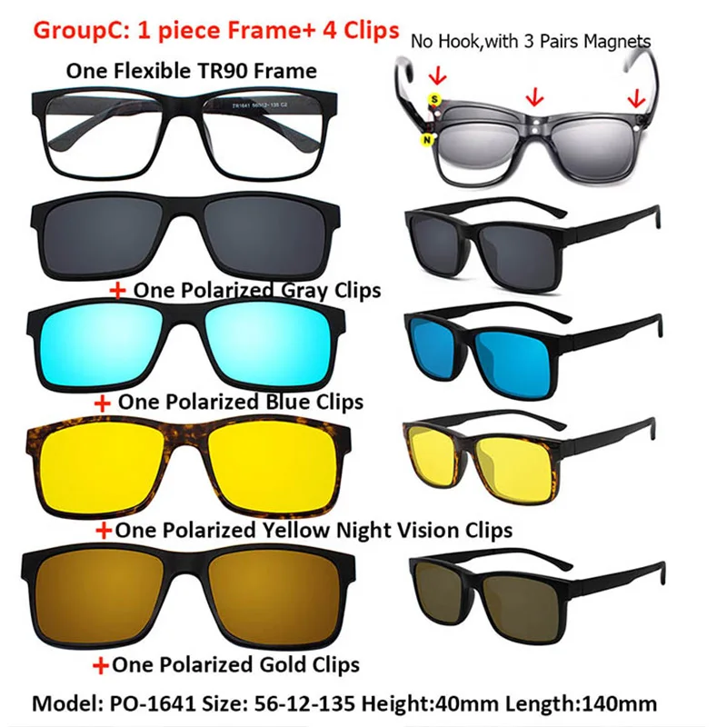 Очки солнцезащитные IVSTA с клипсой для мужчин и женщин поляризационные магнитные