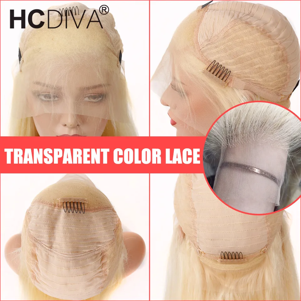 Бразильский парик из натуральных волнистых волос блонд 613 дюймов 13*4 дюйма