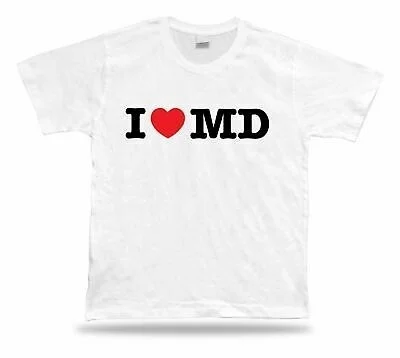 

I-LOVE MD Maryland t-shirt heart Baltimore Metropolitan Crabs Bay Potomac River