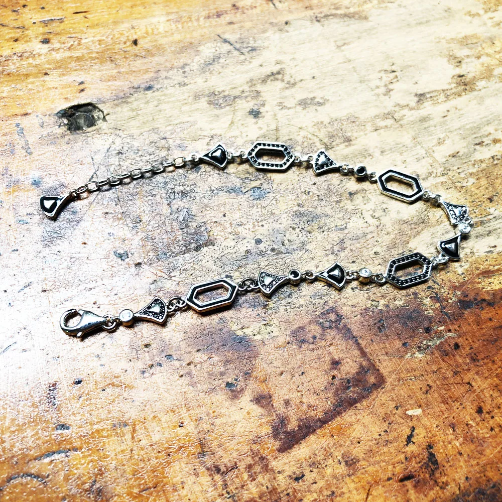 Браслет цепочка с черной шкалой дракона Осенний брендовый новый европейский