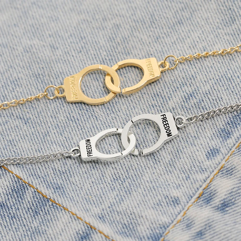 

Vintage Freedom bracelet for women Handcuffs lettering Freedom couple bracelet Wrist Jewelry Gifts