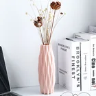 Современная ваза для цветов, белая искусственная керамика, пластиковая ваза в скандинавском стиле для комнаты, аксессуары для дома