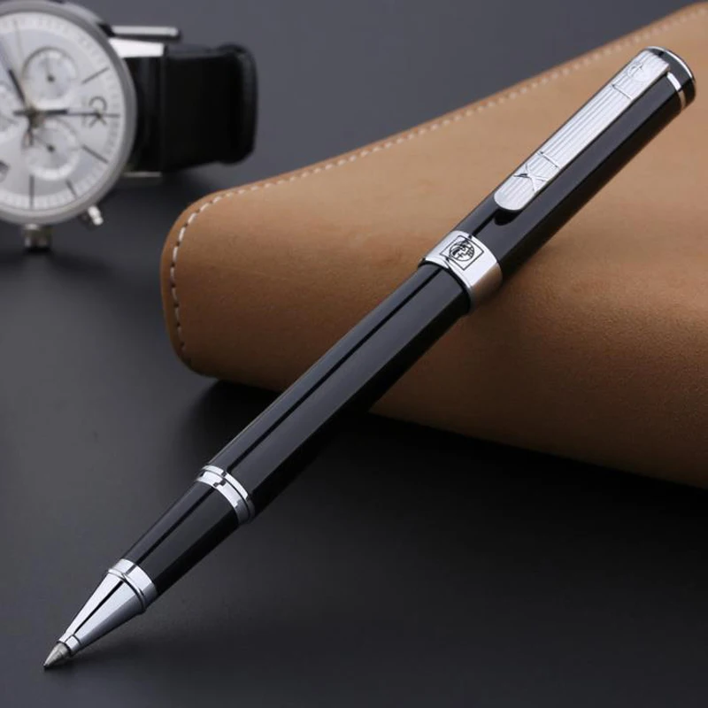 

Picasso 902 Black And Silver Roller Ball Pen Refillable Professional Office Stationery Tool With Gift Box New Arrival