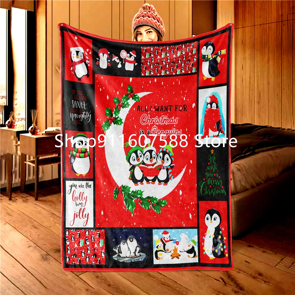 Рождественское одеяло с лошадью супермягкое теплое зимнее фланелевое покрывало