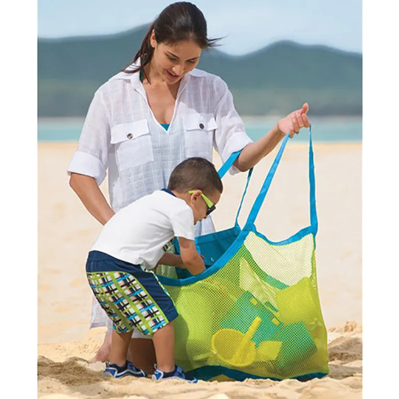 Пляжные игрушечные сумки детская пляжная Сетчатая Сумка с песком детские