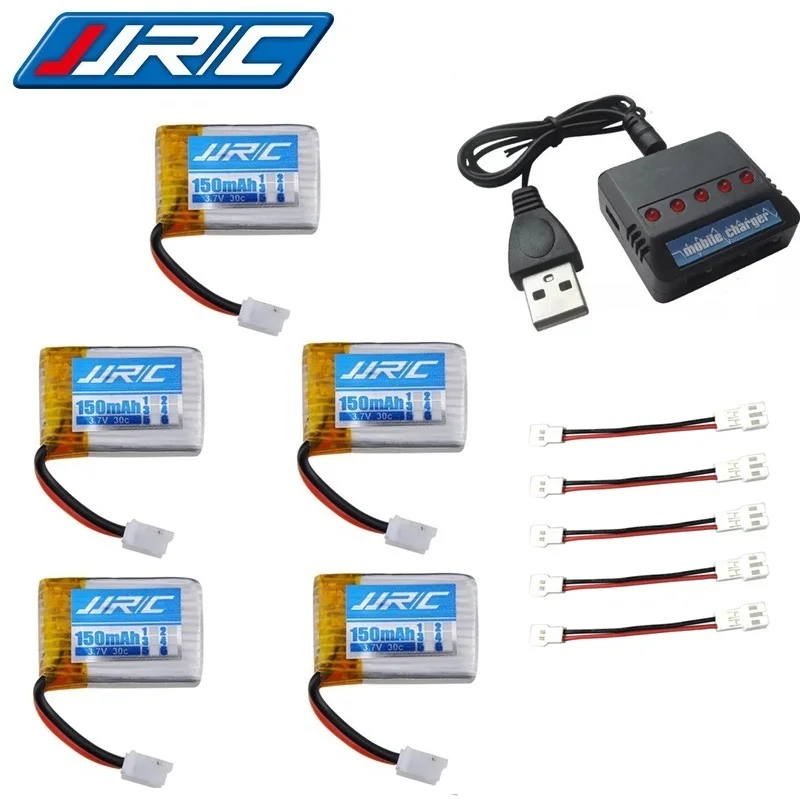 JJRC H36 комплекты зарядного устройства 3 7 V 150mAh 30c для Дронов E010 E011 E012 E013 H56 F36 RC Quadcopter