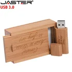 JASTER USB 3,0 деревянный круглый стержень модель + коробка Пользовательский логотип USB флеш-накопитель 4 ГБ 8 ГБ 16 ГБ 32 ГБ 64 Гб 128 ГБ Флешка карта памяти U диск