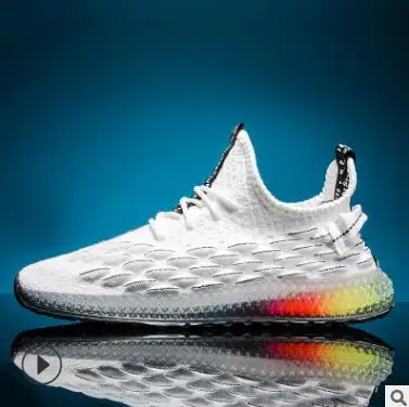 Повседневные Модные мужские кроссовки для папы с 4D принтом Дышащие из сетчатого