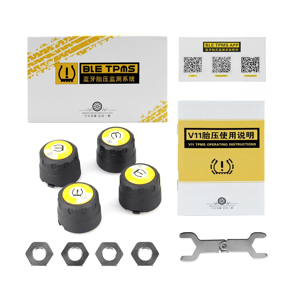 Универсальный внешний датчик давления в шинах TPMS Bluetooth 4 0 V11B Поддержка IOS Android