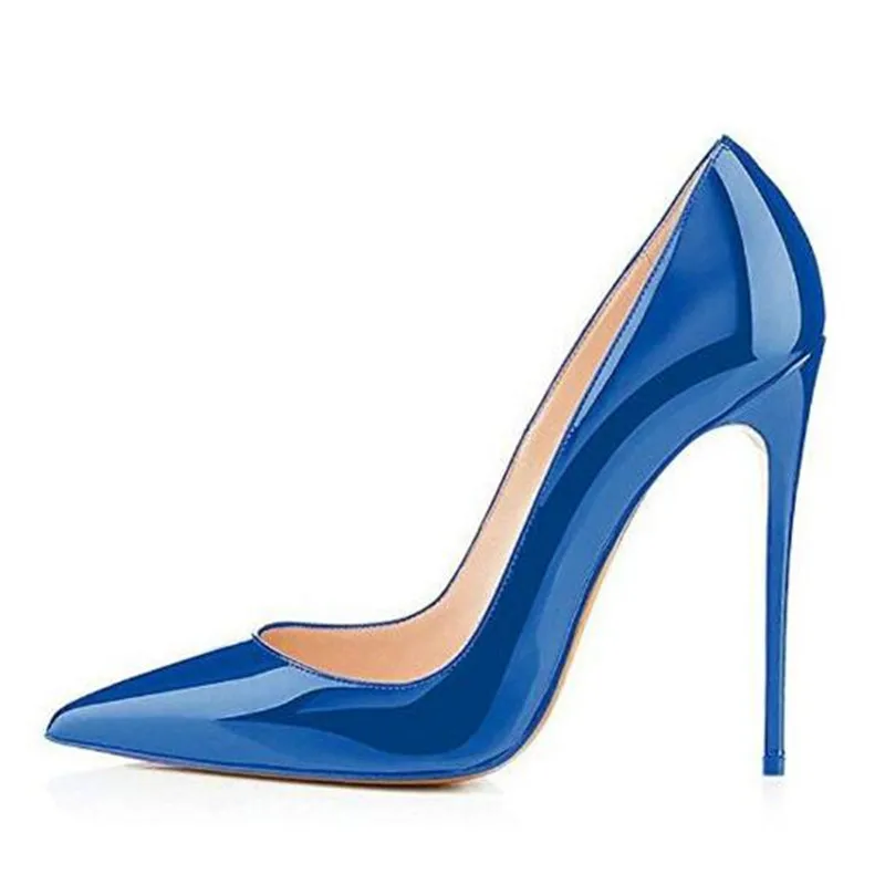 

Shoes Woman Pumps Women Patent Leather Slip On 12CM Thin High Heels Pointed Toe Dress Sexy Party Wedding Shallow Women Shoes