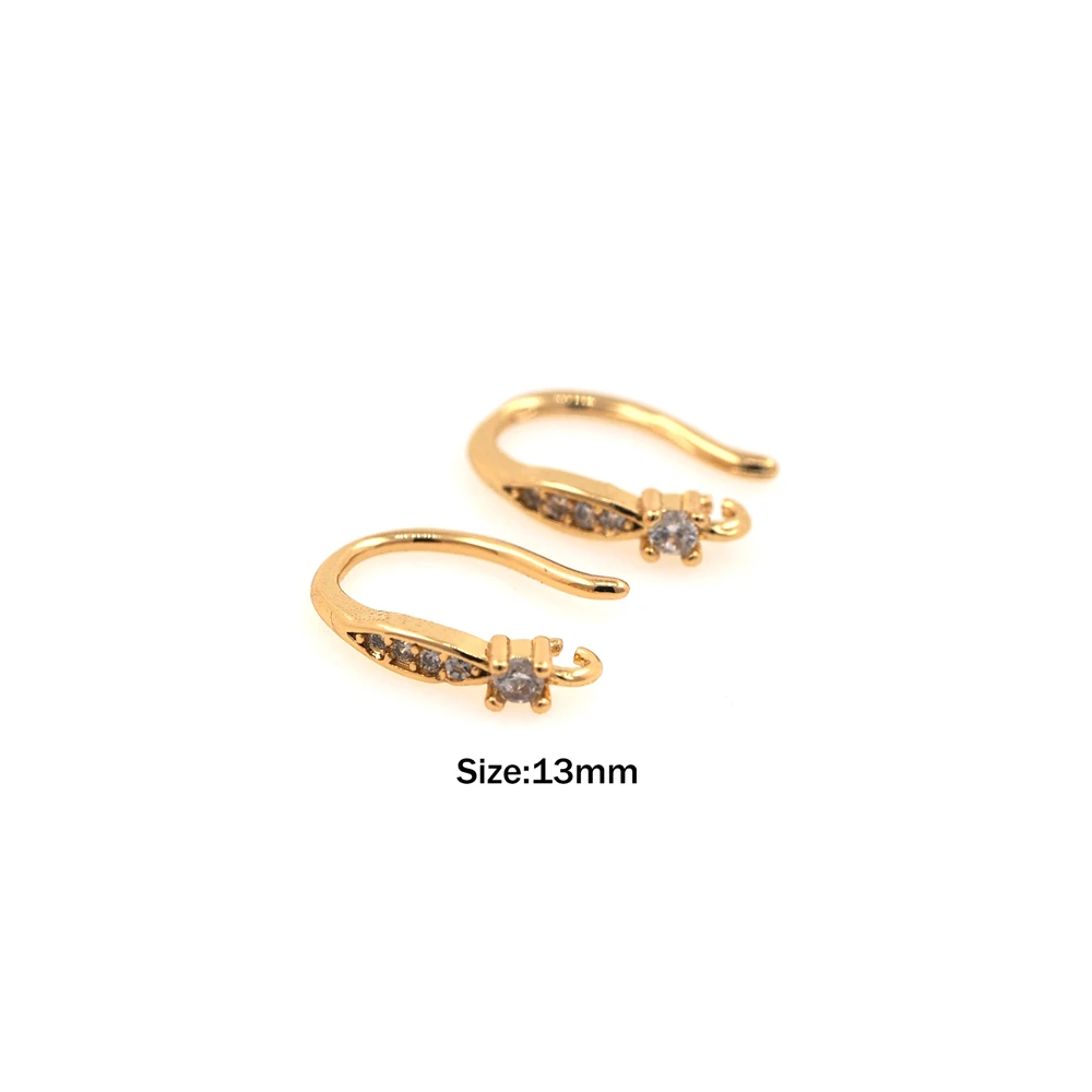

Copper Earring Hooks With Zircon Trend Earrings Making Accessories Personalized Fashion DIY Earrings Jewelry Accessories