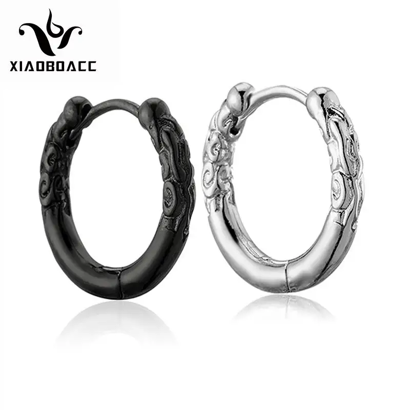 

XIAOBOACC 1 Piece Wuyifan Clip Earrings Without Piercing Korean Fashion Hip Hop Titanium Steel Earrings for Men Jewelry Dropship
