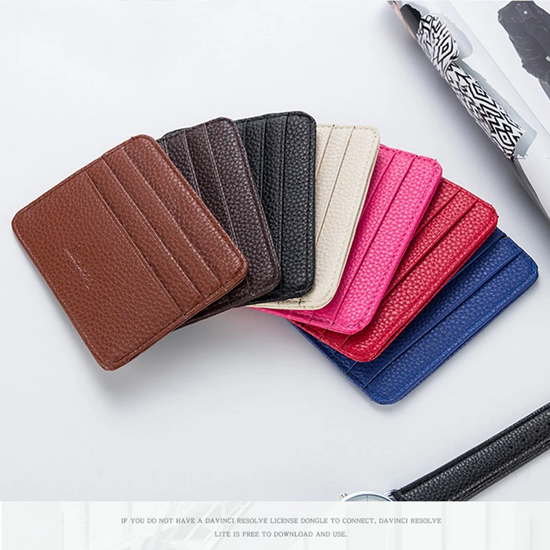 

Multicolor Wallet Holder Mens Leather Card Slim Bank Credit Card ID Card Holder Case Bag