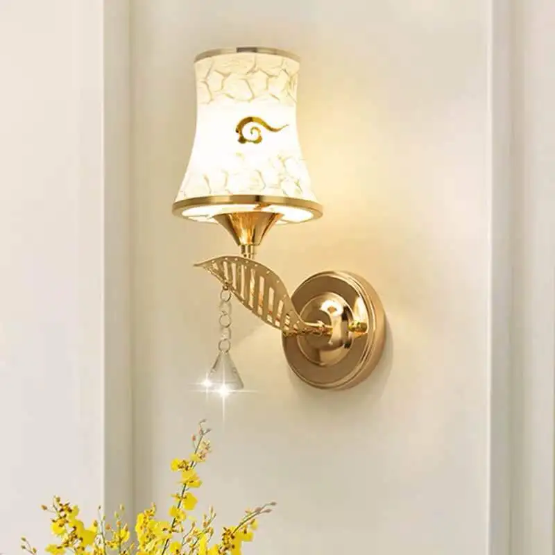 

Modern Gold Wall Lamp Foyer Bedroom Bedside Corridor Loft Wall Sconce Bean Glass Ball Wall Light LED Round Ball Wall Lamp decor