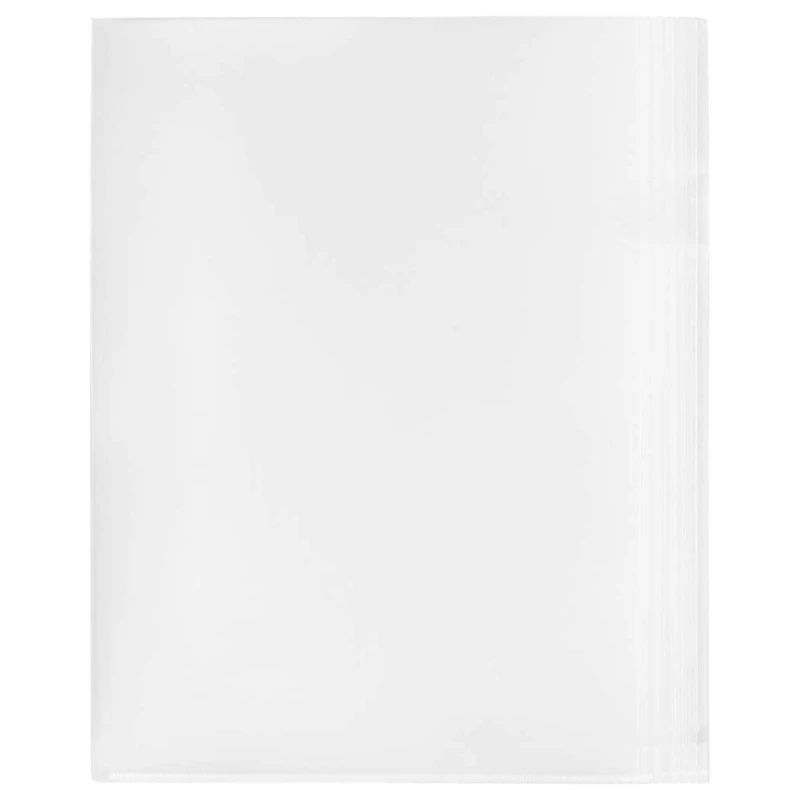 

30 Pieces A4 Transparent File Folder Transparent Project Bag L-Shaped Plastic Extension Folder Paper Clip Sleeve Sleeve