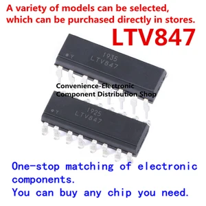 5pcs/Pack Original genuine LTV-847 SOIC16 LTV847 PC847 A847 DIP-16 transistor output optocoupler chip directly inserted.