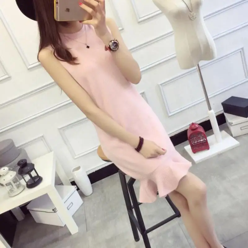 

Ladies Two Piece Set 2020 New Spring Autumn Sleeveless Dress Short Jacket Sweater Suits Women Tracksuit Outfit Skirt Sets