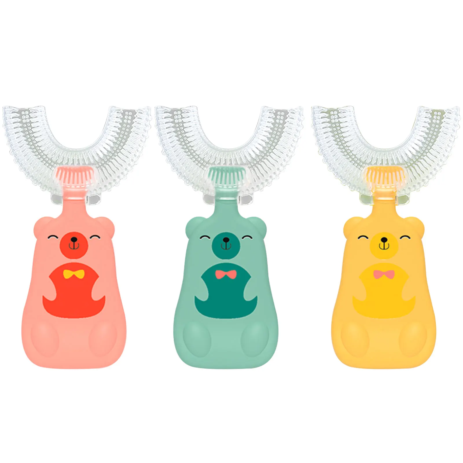 

Kids Oral Teeth Cleaning Toothbrush Cute Modeling Design U-Shaped Toothbrush for Children For Toddlers Oral Care Cleaning