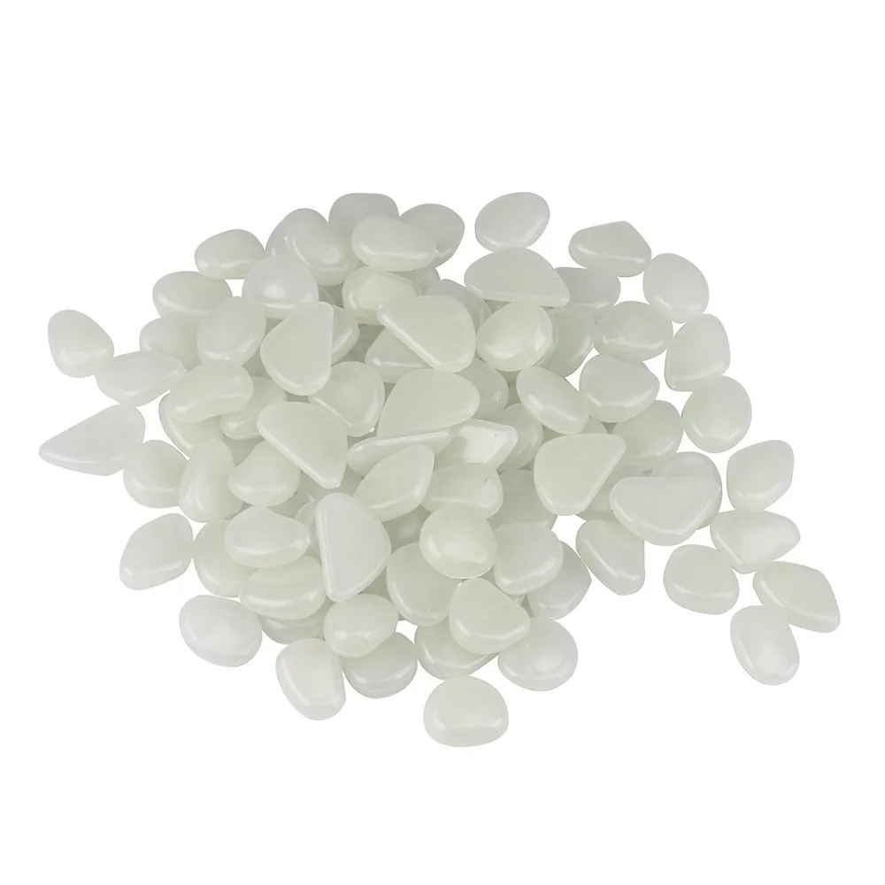 Креативный 100 светящийся в темноте Галька камень для домашнего сада Walkway