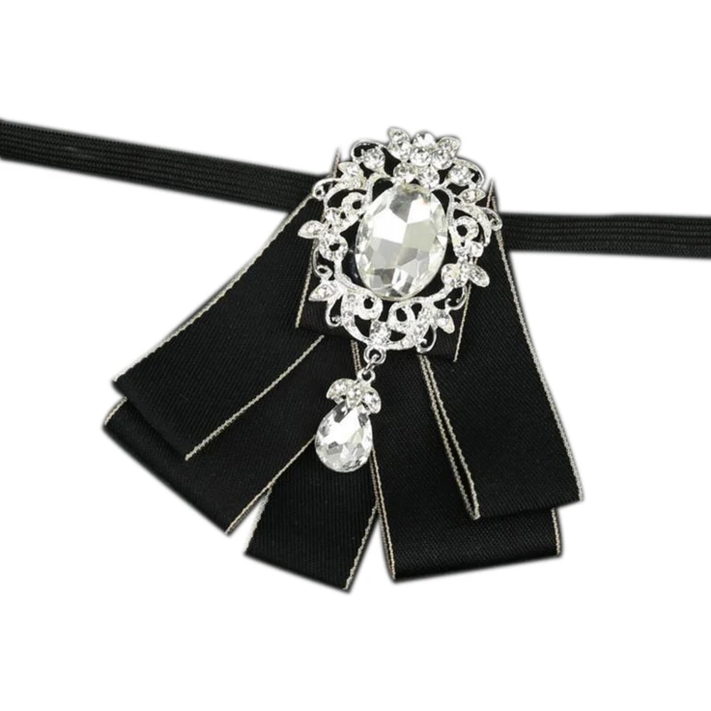 Новый галстук бабочка с лентой женский свадебный наряд рубашка блузка шелковый