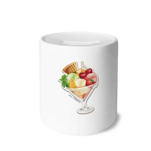 

Cherry Orange Strawberry Fruit Sweet Ice Cream Money Box Saving Banks Ceramic Coin Case Kids Adults