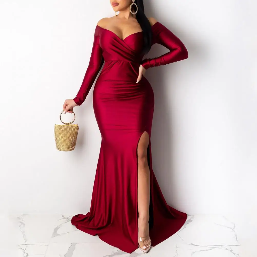 

Party Dress One Shoulder Women Formal Dress Long Dresses Popular Women Bodycon Dress