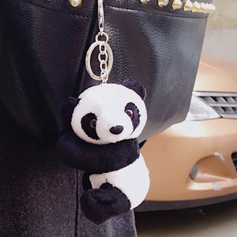 

Cute Plush Panda Pendant Keychain Women Men Car Key Chain Fashion Children School Backpack Handbag Bag Decoration Jewelry Gift