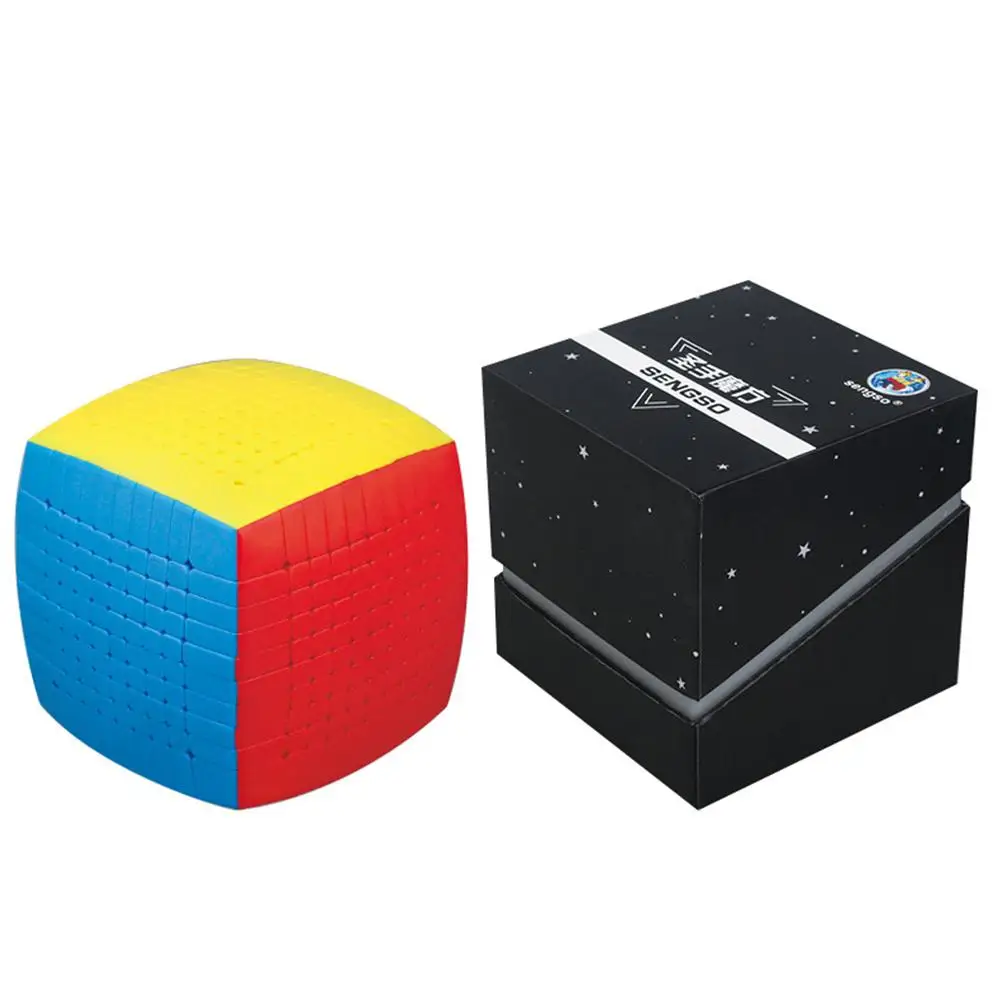 Новейшая Волшебная головоломка 10x10 Shengshou 10x10x10 скоростной кубик без наклеек 85 мм Профессиональный Cubo Magico высокого уровня игрушки для детей