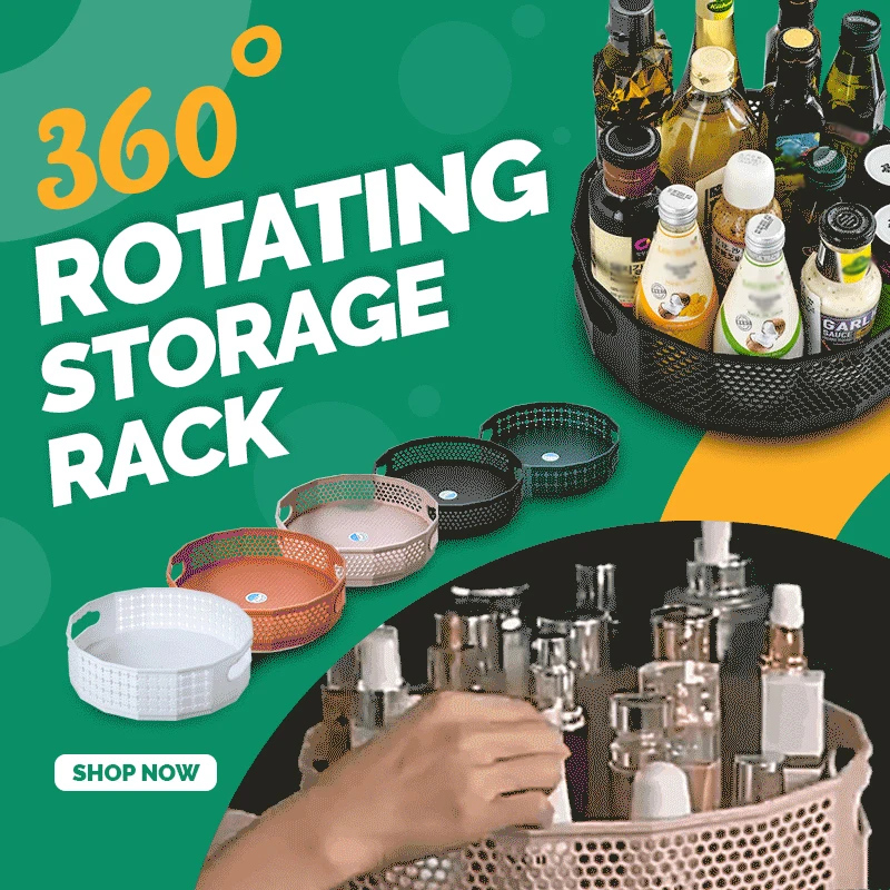 

Вращающаяся на 360 ° стойка для специй, стойка для хранения продуктов, косметический Органайзер для кухни и офиса, JAN88