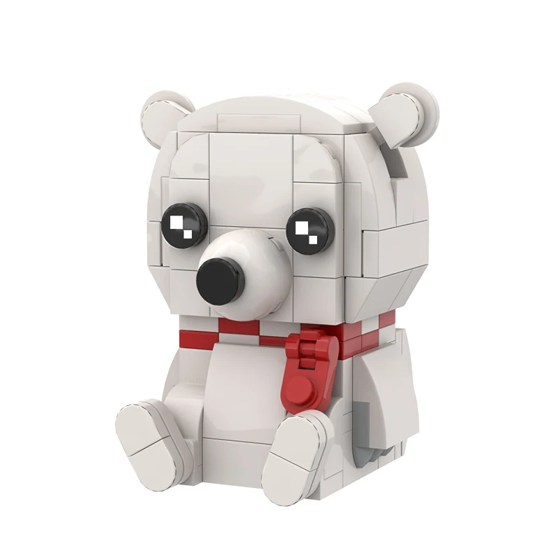 2019 Новое поступление diy moc мультяшный медведь полярный brickheadz Абердин
