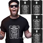 Мужская хлопковая футболка с круглым вырезом, с графическим принтом