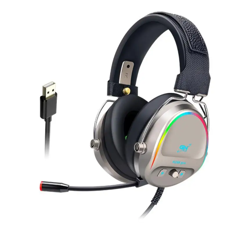 

Игровые наушники, проводные, USB, с микрофоном, для геймеров, ПК, ноутбуков, PS4