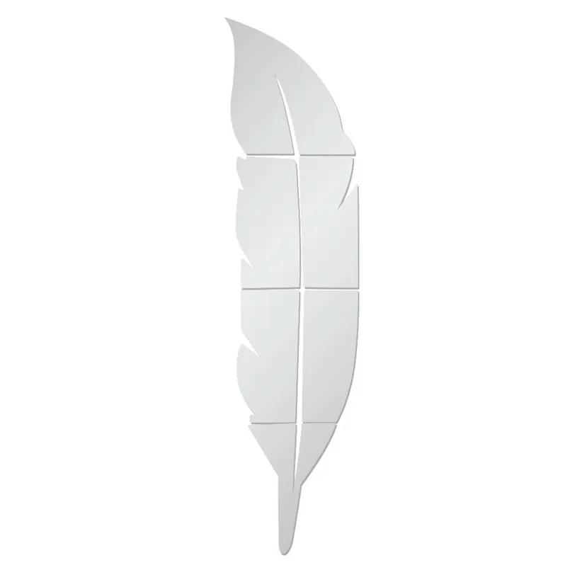 Съемные перьевые зеркальные наклейки на стену переводные дом винила искусства