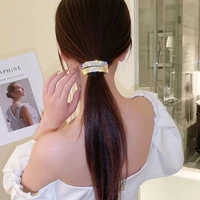 super flashing rhinestone ponytail hair clips girl curved hairpin sweet diamond korean hair accessories ins head jewelry