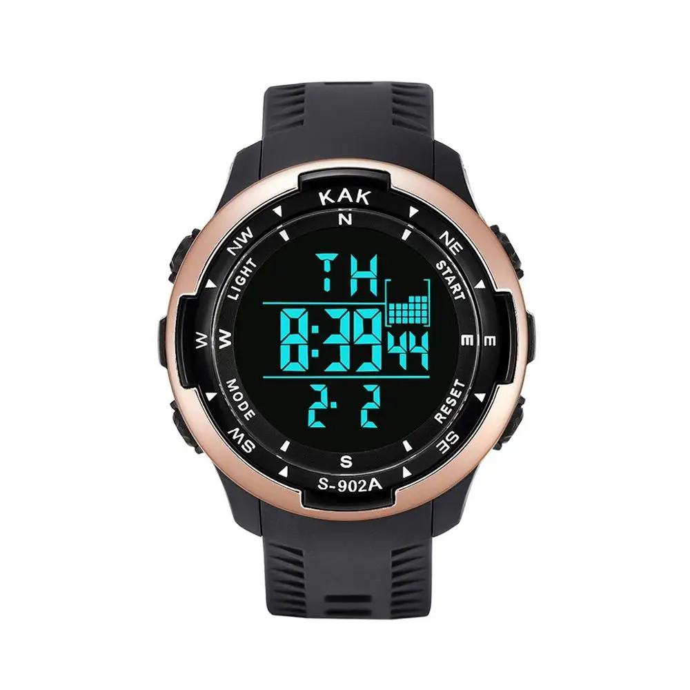 Rose Gold montre homme Men's Sport Watches Water Resistant Fashion Male Digital Wristwatch Outdoor Military Watch zegarek meski Clock A30 - Цвет: Rose Gold
