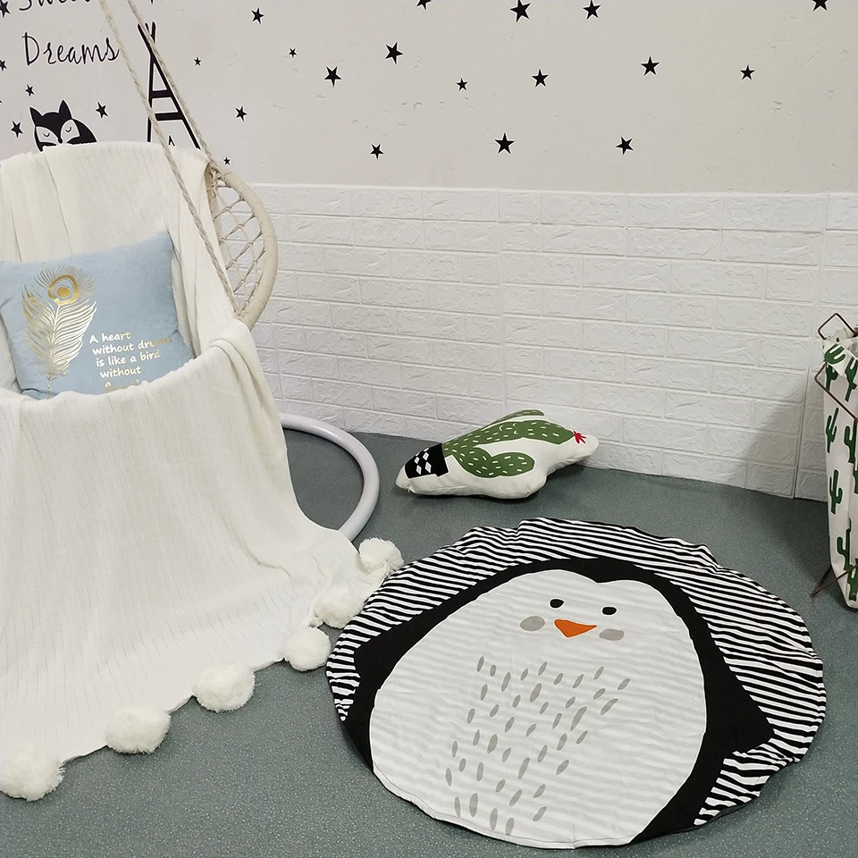 Креативные игровые коврики круглый ковер хлопковый коврик для игр с животными