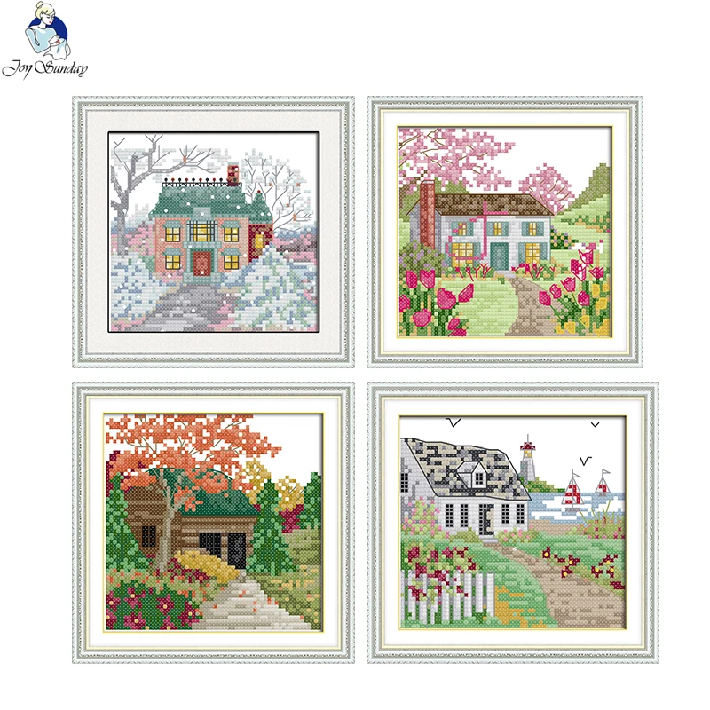 Всесезонные узоры для вышивки крестом ручной работы Набор aida распродажа