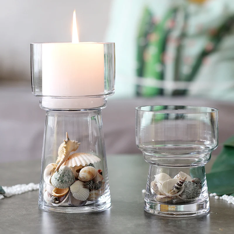 Стеклянный подсвечник домашний декор отель свадьба креативная ваза для цветов