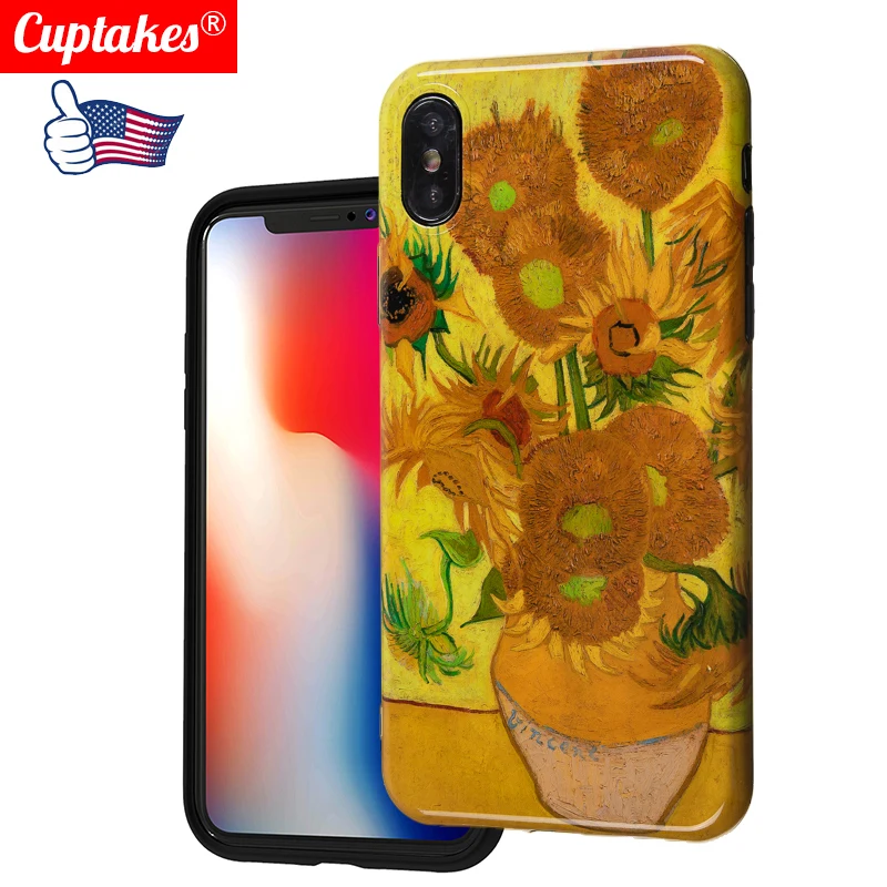 Роскошные блестящие художественные работы для iPhone 6S 6 7 8 Plus XS MAX XR солнечные цветы