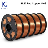 kaige 3d silk filament red copper 1 75mm 5kg close to silk effect smooth surface 3d diy printing materials fast shipping