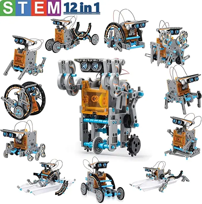 

12 in 1 Toys Educational Science Kits Toys Solar Technology Robot Learning Scientific Toy for Children Suit for 6-12 Years Old