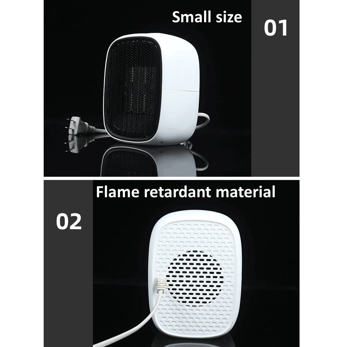 

Portable Electric Heaters Fan countertop Mini home room handy Fast Power saving Warmer foot wamer PTC Ceramic Heating 220V 500W